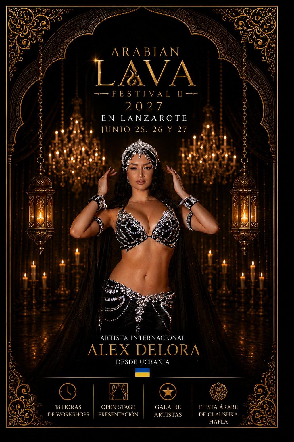 Cartel de Alex Delora, artista del Arabian Lava Festival II 2027