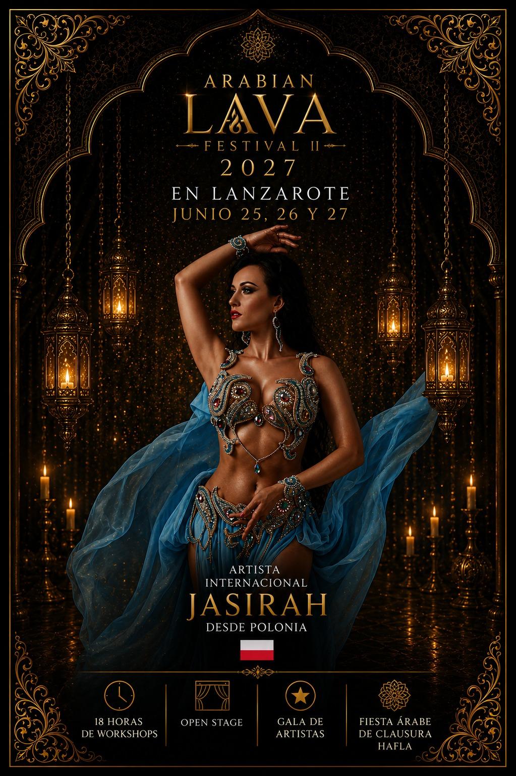 Cartel de Jasirah, artista del Arabian Lava Festival II 2027