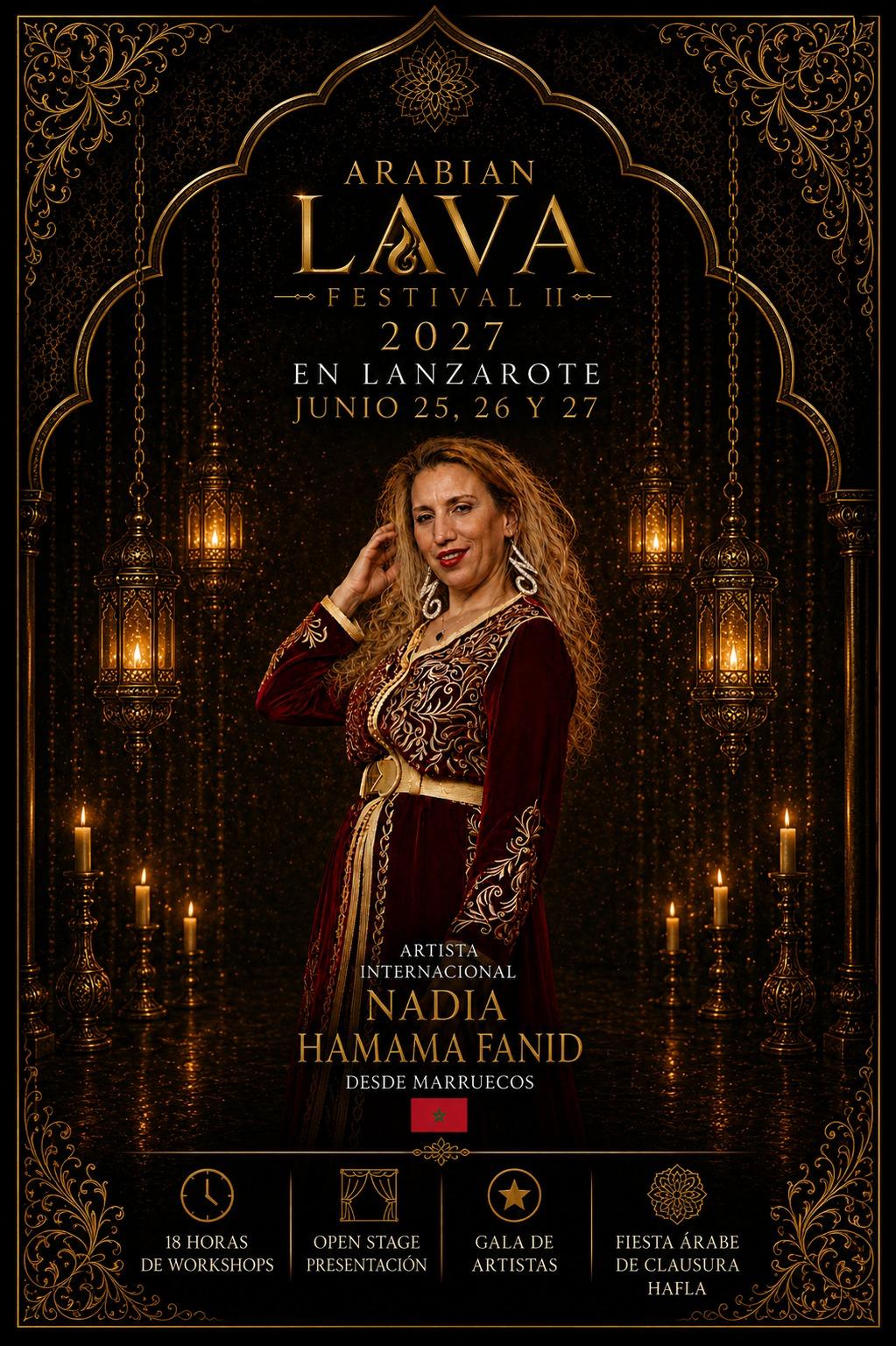 Cartel de Nadia Hamama Fanid, artista del Arabian Lava Festival II 2027